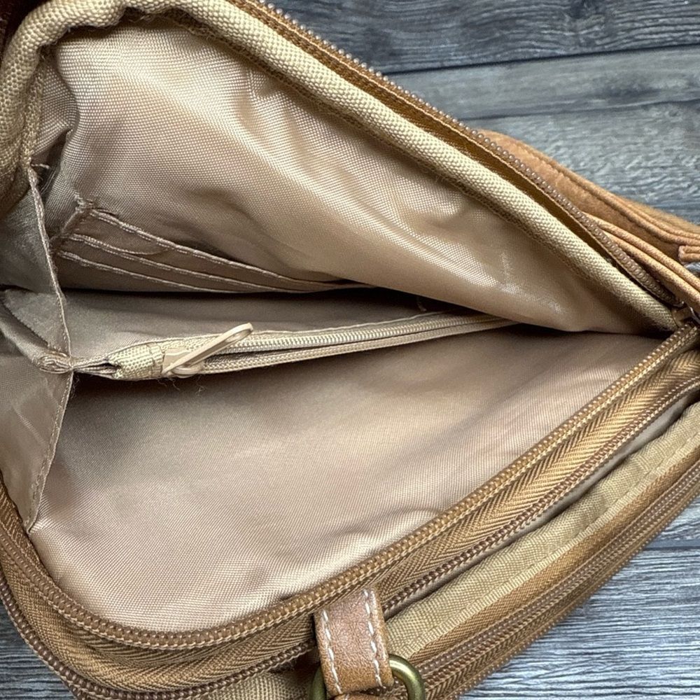 MultiSac Zippy Triple Compartment Purse Brown - Picture 4 of 5